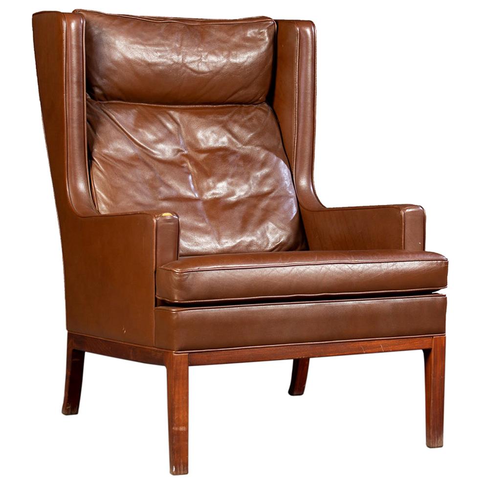 Rudolf Glatzel Highback Leather Lounge Chair