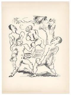 "Boxers" original lithograph