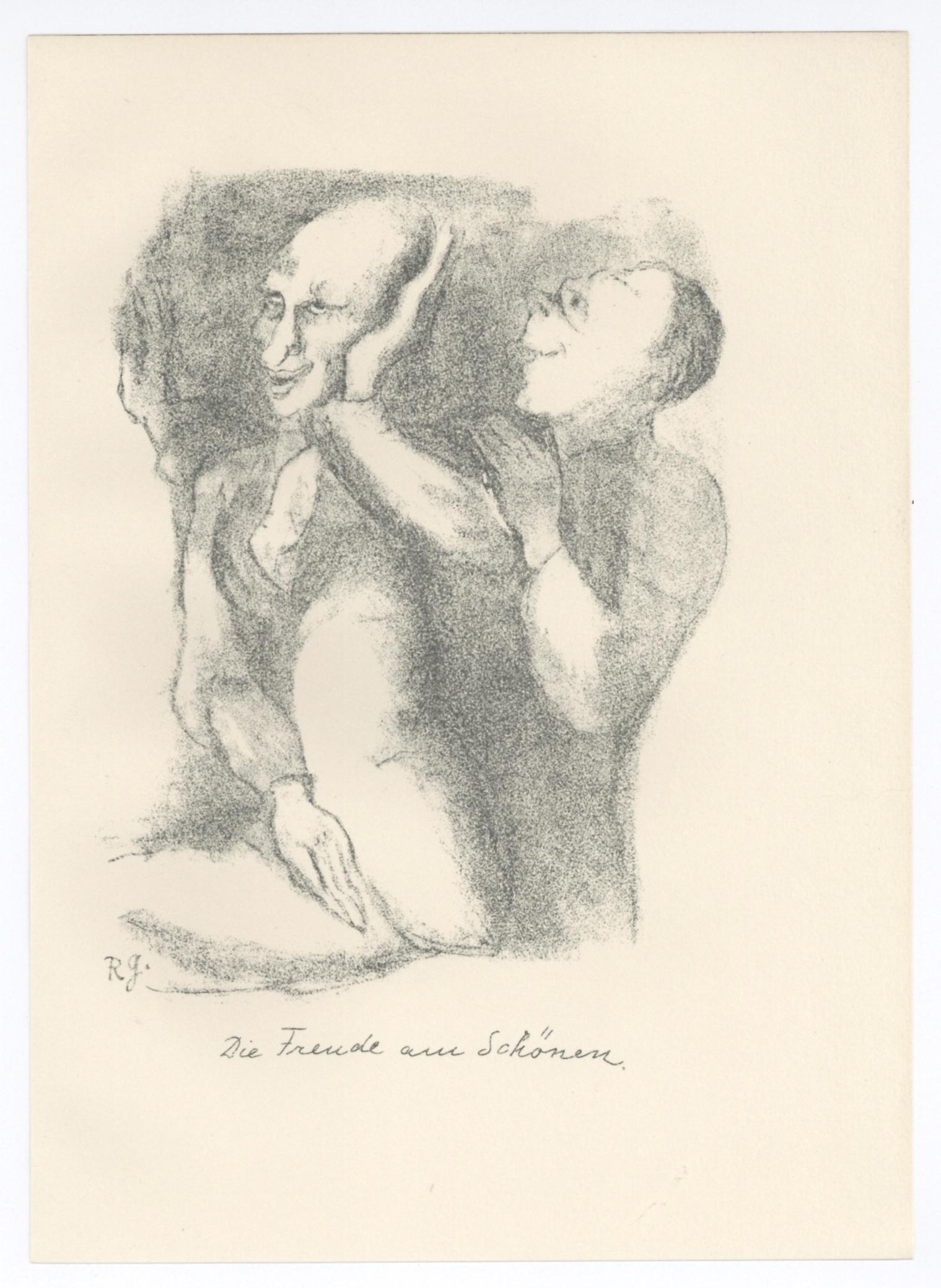 "Freude am Schonen" original lithograph - Print by Rudolf Grossmann