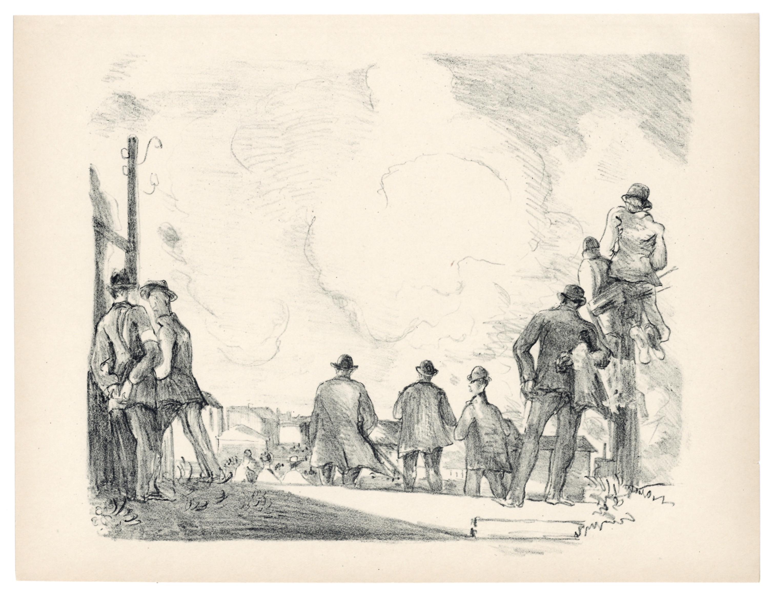 Lithographie d'origine « Reinplatz »