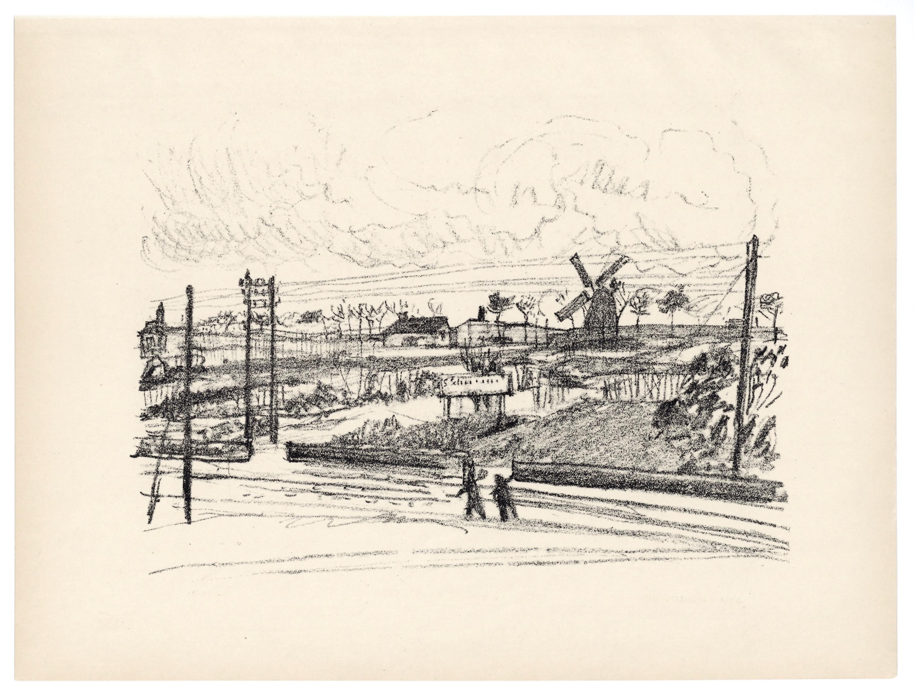 Original-Lithographie „Zehlendorf“ – Print von Rudolf Grossmann