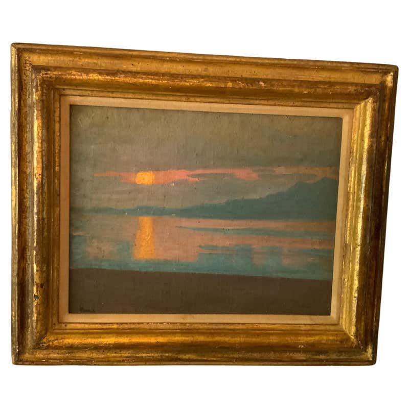 Naval Ship Combat Painting Framed Rudolf Claudus 1922 For Sale at ...