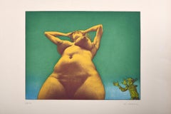 Rudolf Hausner "Eva im Labyrinth" Etching