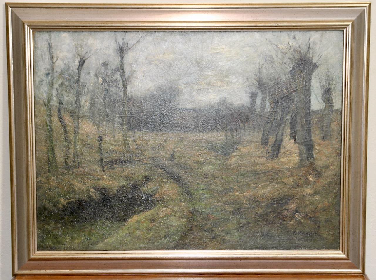 Rudolf Höckner, Forest Landscape. Hamburg, Wedel, Germany. Oil on canvas. For Sale 1
