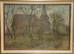Rudolf Höckner, Village view in the forest.