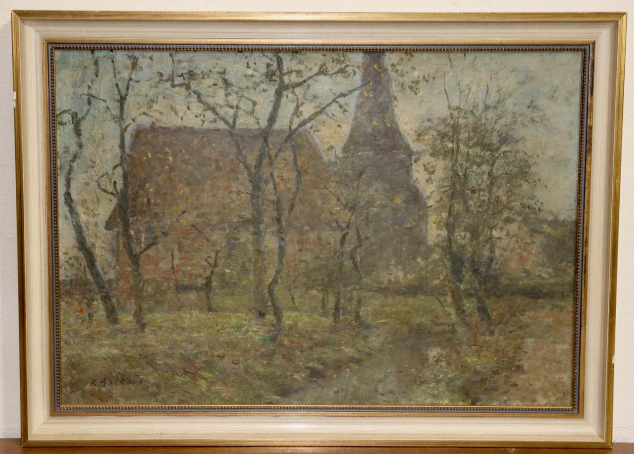 Rudolf Höckner, Village view in the forest. For Sale 2