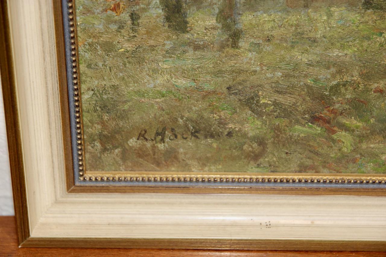 Rudolf Höckner, Village view in the forest. For Sale 5