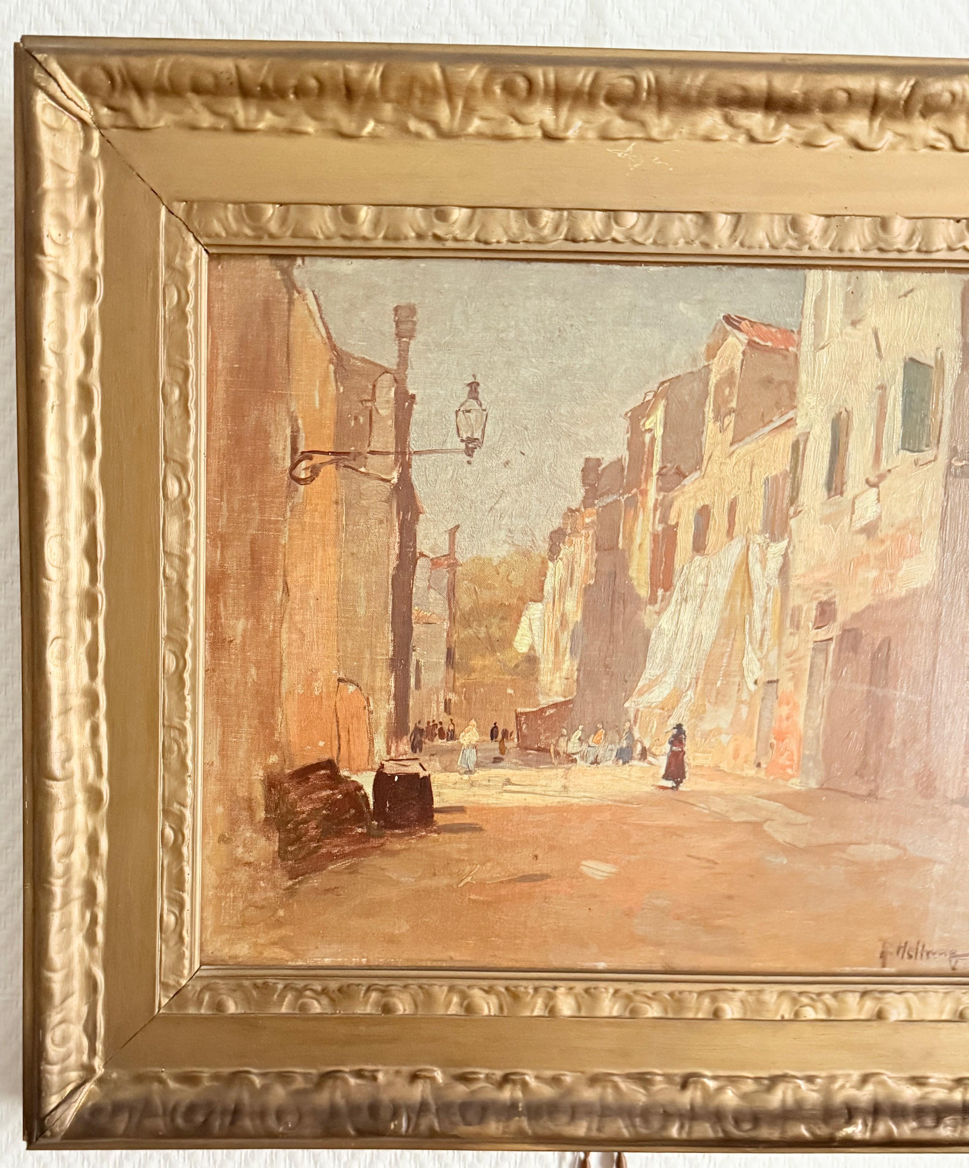 Venedig 1895 (Braun), Figurative Painting, von Rudolf Hellwag