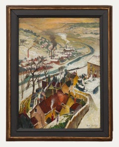 Rudolf Helmut Sauter (1895-1977) - 1952 Oil, Chimney Tops and Snow
