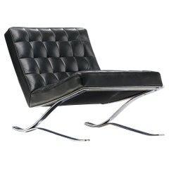Rudolf Horn for Rölf Cantilever Lounge Chair in Black Leather and Steel