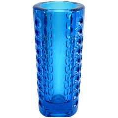 Rudolf Jurnikl 'Rudolfovahut, CZ' Heavy Optical Vase with Lenses, 1963