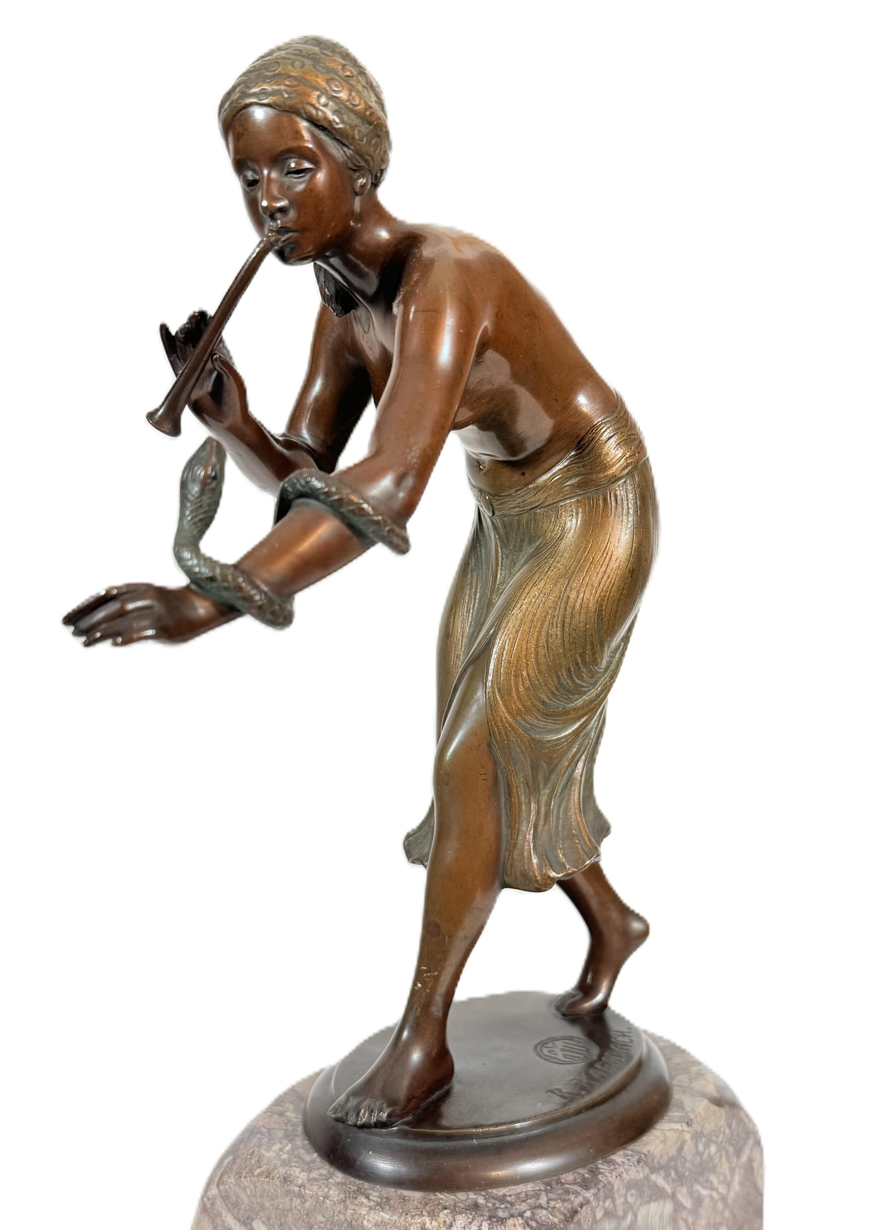 Rudolf KAESBACH (1873-1955) Bronze Jugendstil (Gold), Figurative Sculpture, von Rudolf Kaesbach