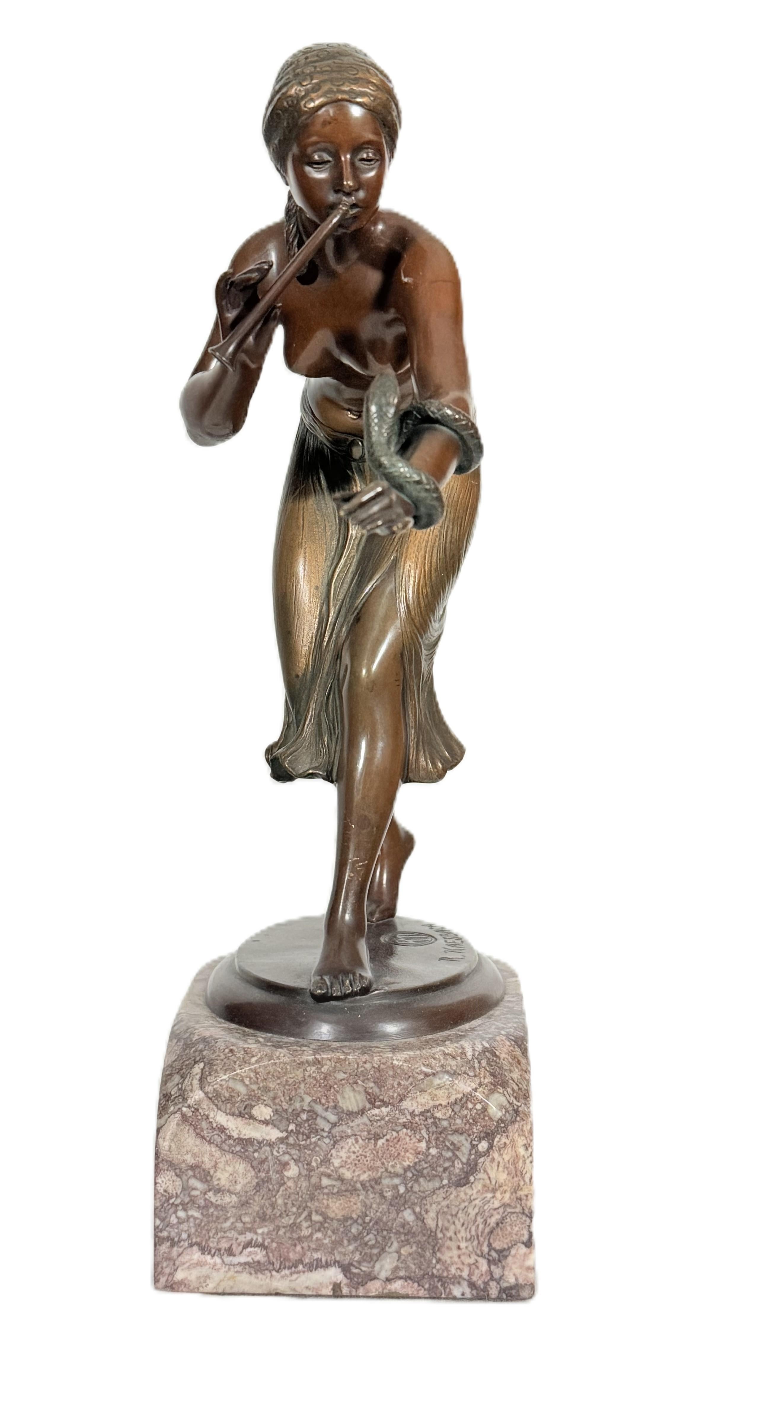 Rudolf Kaesbach Figurative Sculpture – Rudolf KAESBACH (1873-1955) Bronze Jugendstil