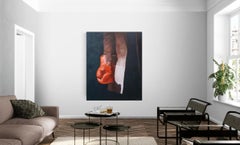 Boxing Glove (red boxing glove surréaliste brown coat oil painting boxer)