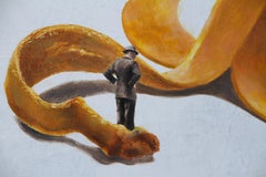 Case (XL) (Surrealist Oil Painting on Canvas, Banana peel, Unframed)