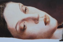 Coppia (pittura ad olio con toni di carne, coppia vintage, nostalgia della bella addormentata)