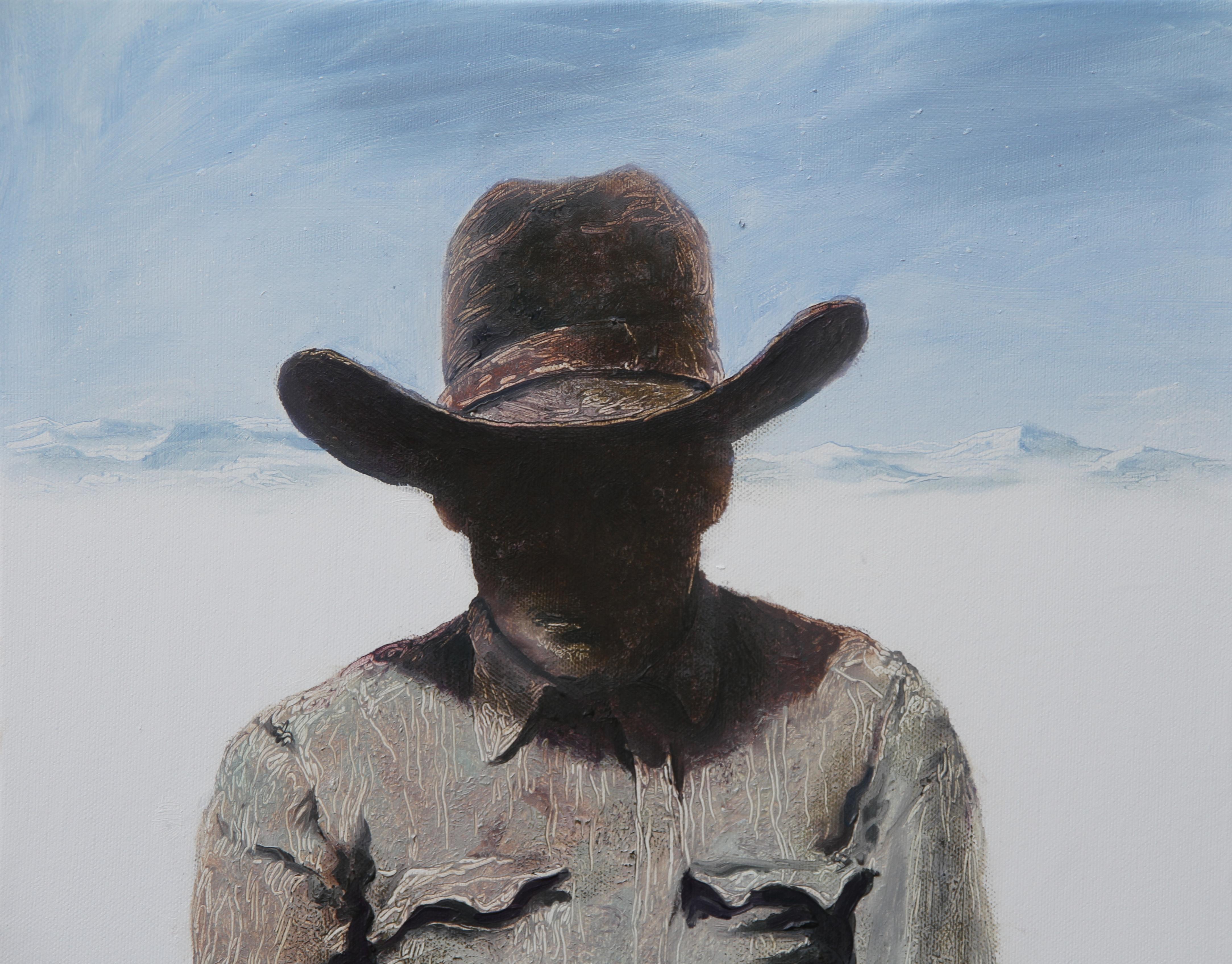 Film Still n°1 (portrait, western movie, cowboy, chapeau, ombre, art monochrome) en vente 1