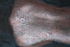 Fragment 13 (dreamy woman back skin female figurative painting soft Earth tones)