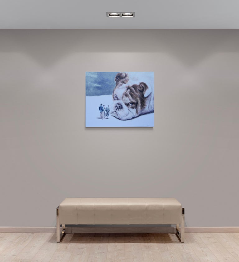 Rudolf Kosow - Gloomy (pet english bulldog dog surrealism animal men ...