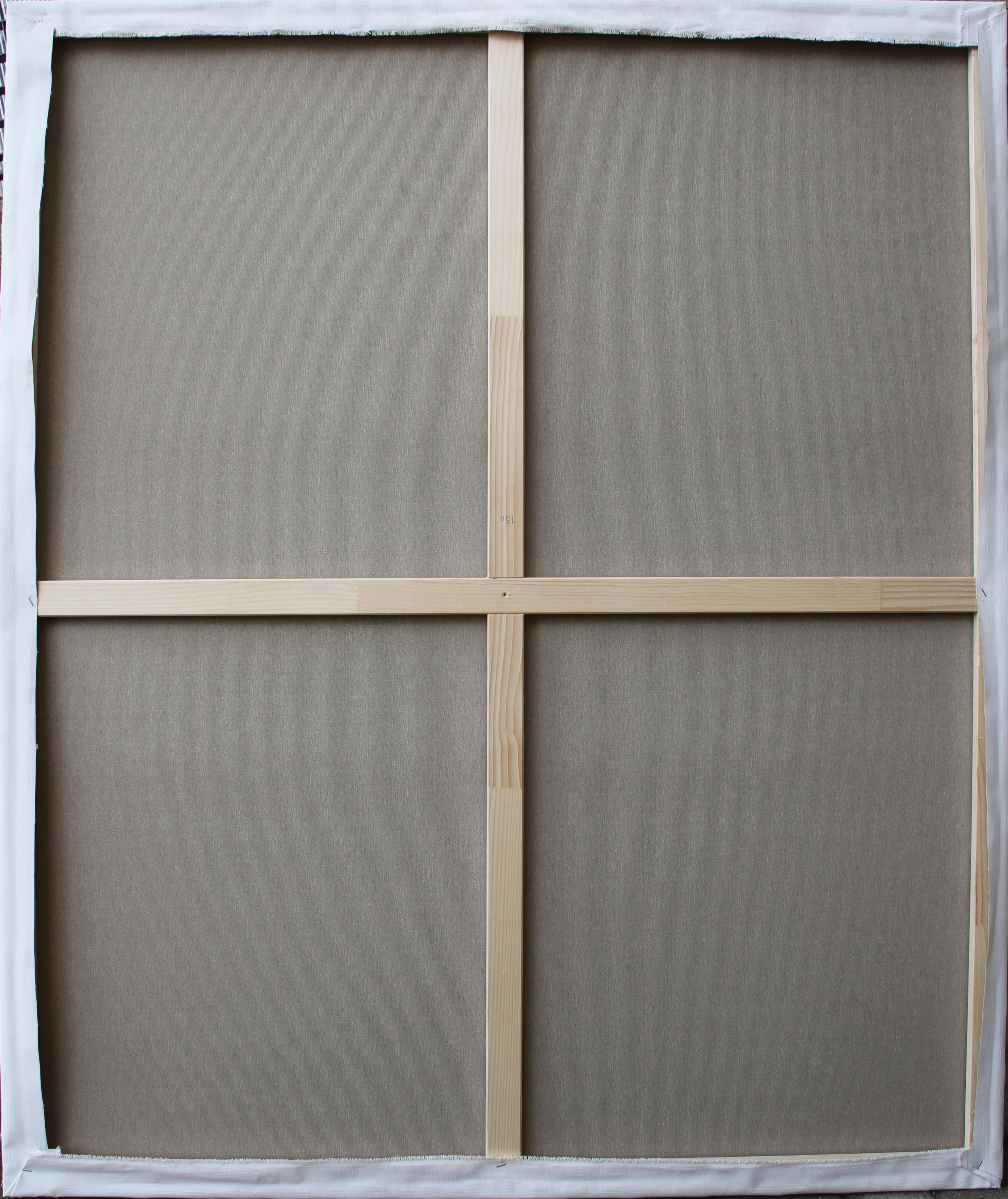 Hipster (surrealistisches Ölgemälde Stier Feuer roter Himmel Mann braunes Tier) (Braun), Figurative Painting, von Rudolf Kosow