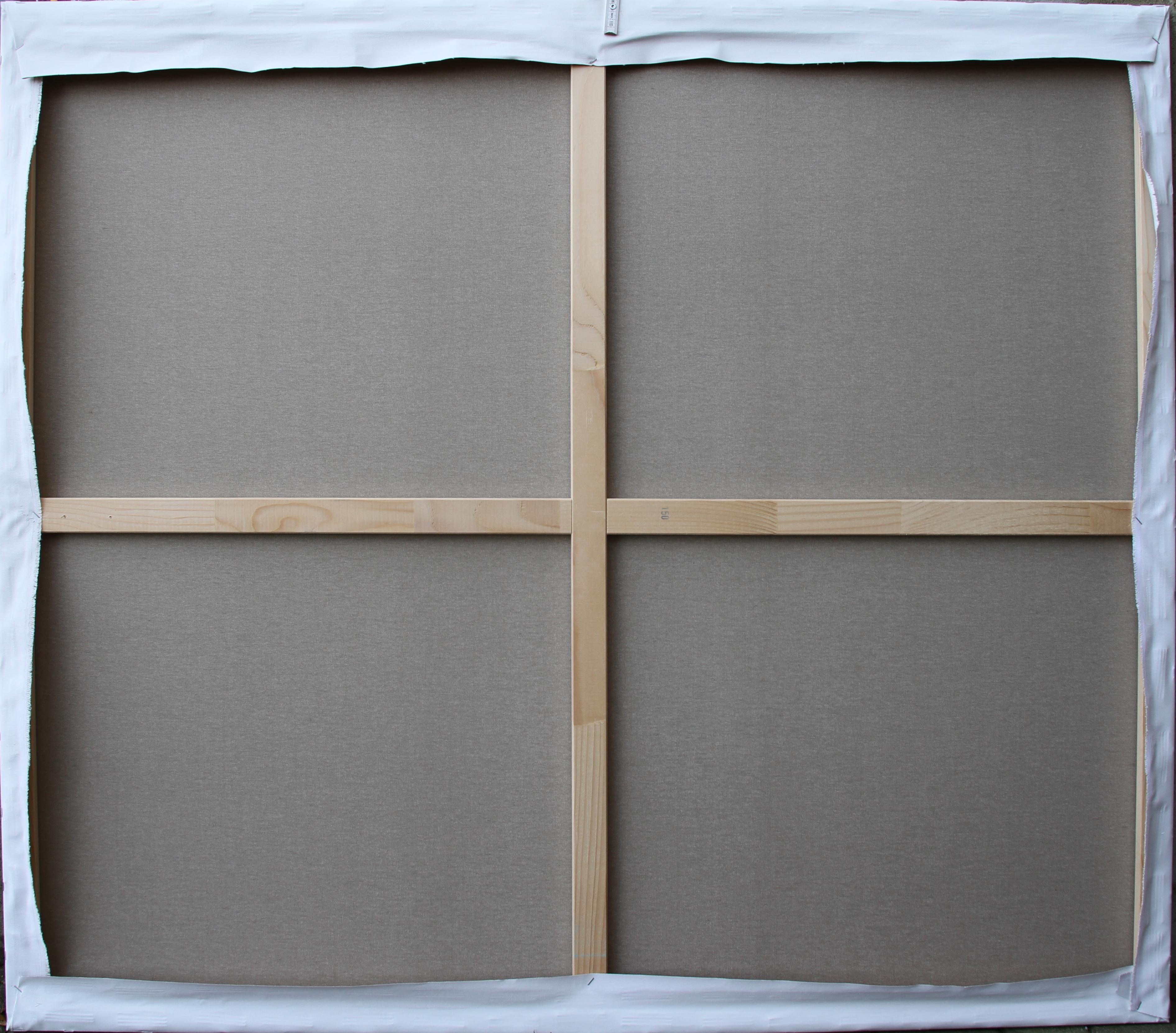 Mentor (surrealistische Ölgemälde Holz Pferd équine Relikt monochrom grau ) im Angebot 1