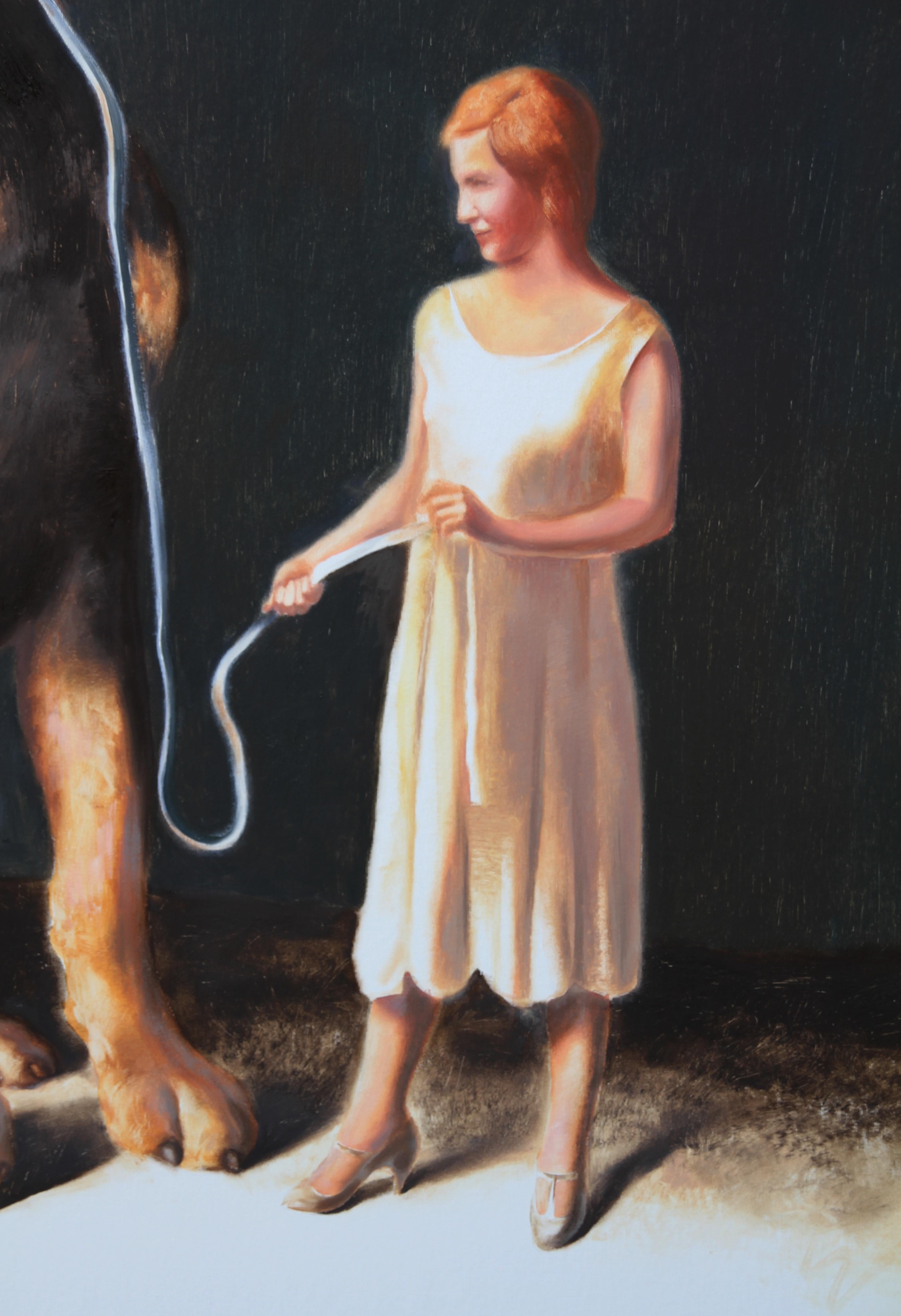 Protettrice II - Painting Surrealismo di Rudolf Kosow