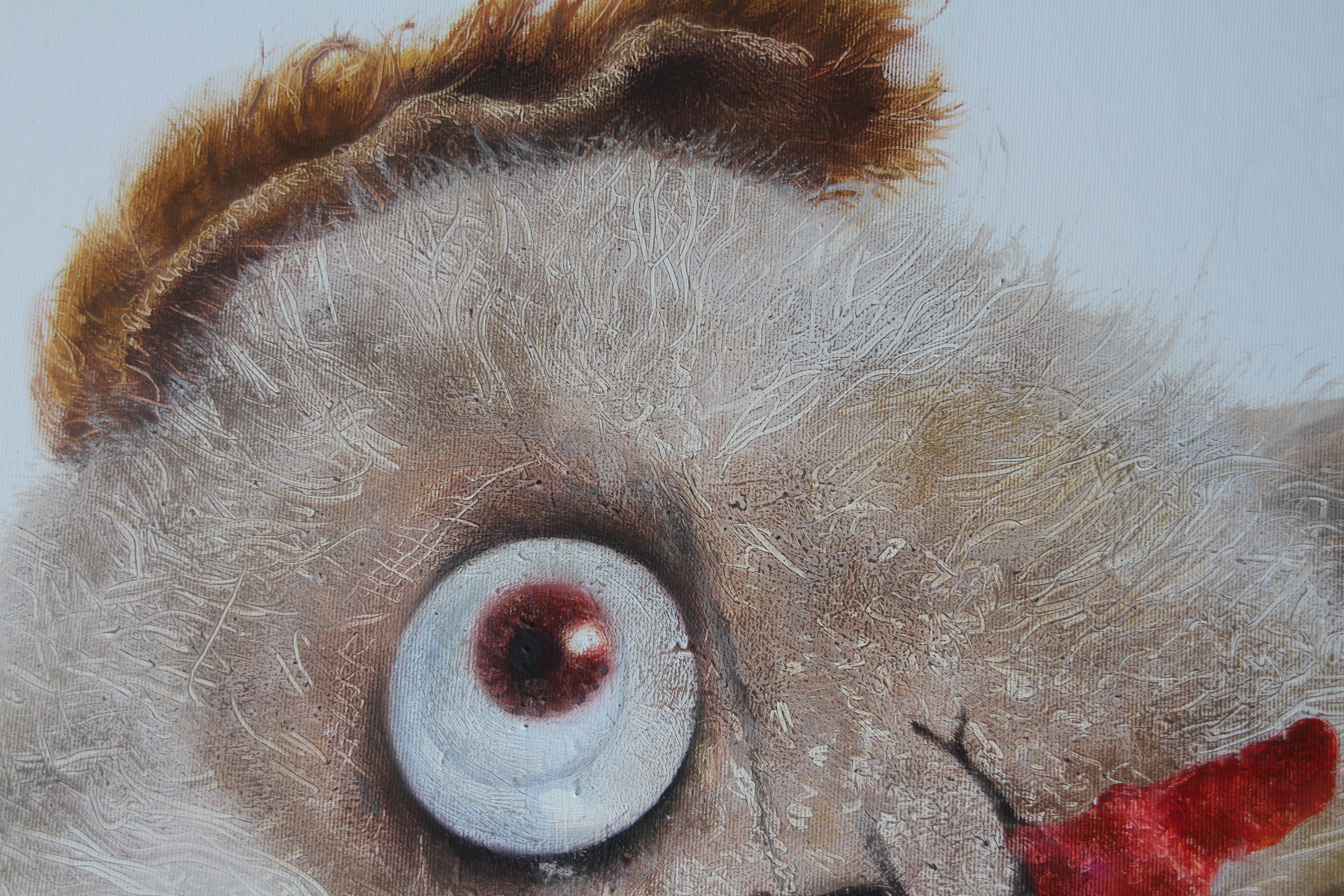 Dans Rival, Rudolf Kosow évoque une confrontation surréaliste où l'homme et la bête sont pris dans une danse ambiguë de domination, de crainte et de connexion. Un homme torse nu, le regard fixe et le bras tendu, fait face à un bélier imposant dont