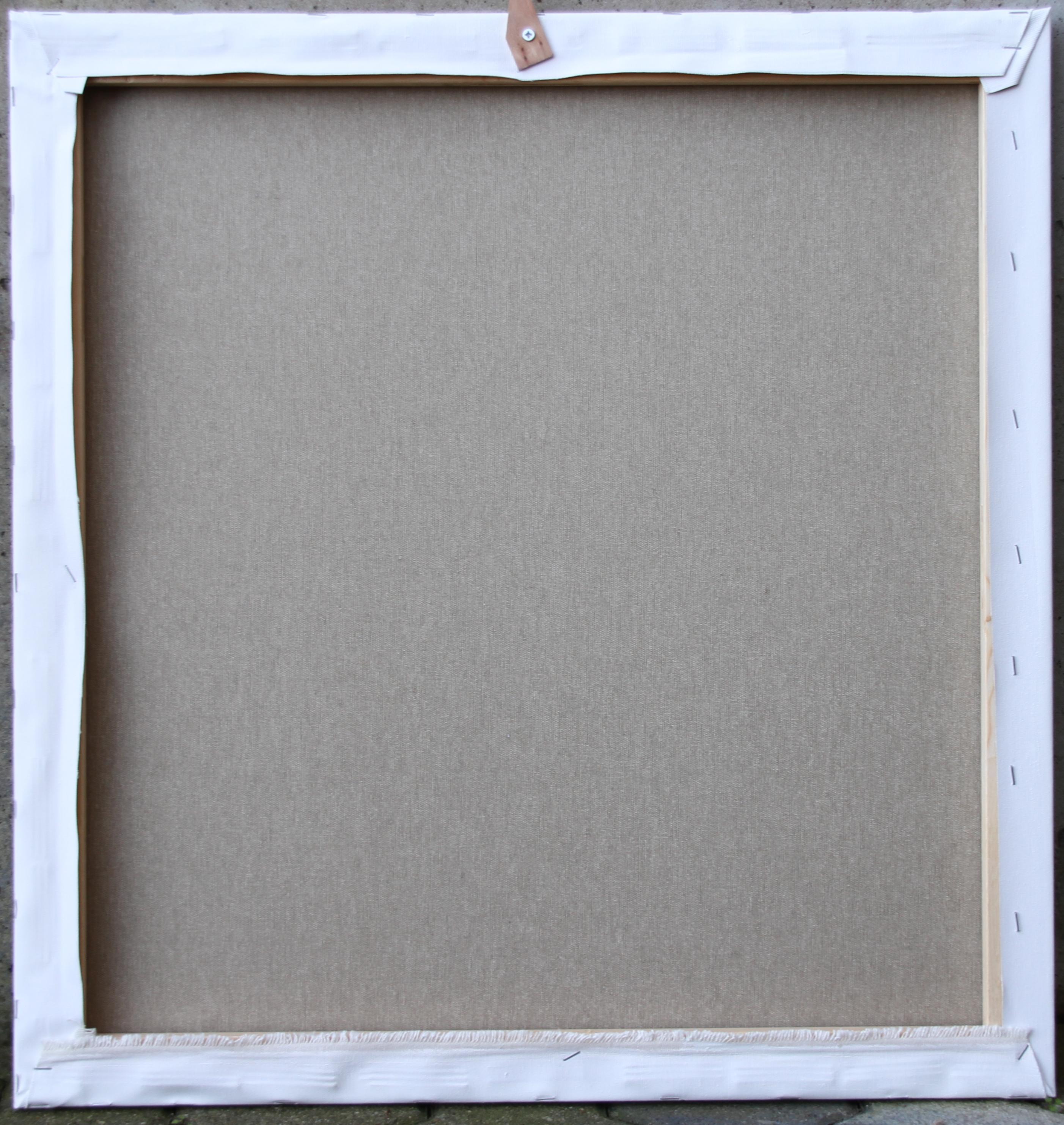 Silent Story(lustiges surrealistisches Ölgemälde Cowgirl Rodeo grüner Grashüpfer Insekt im Angebot 2