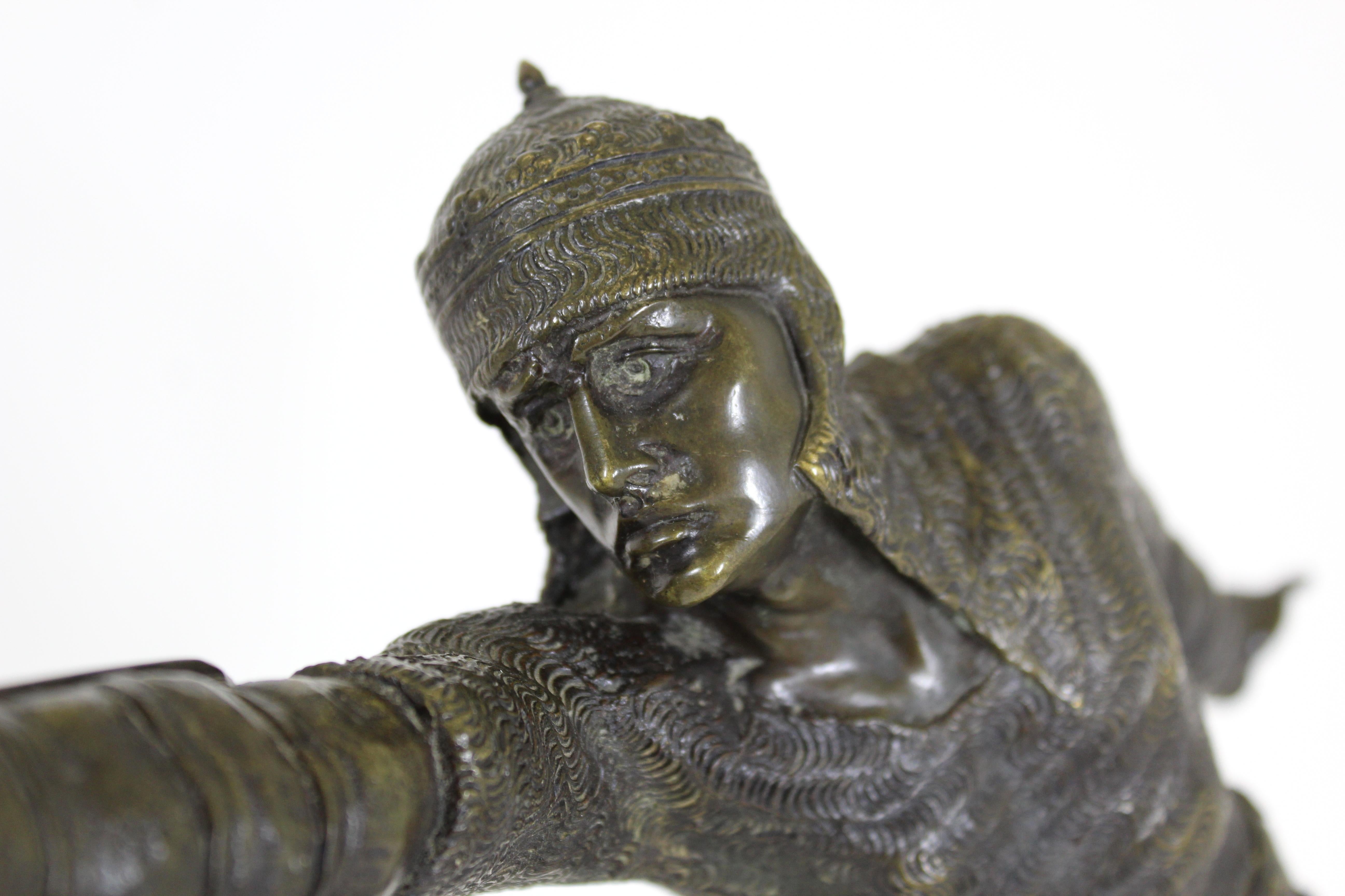 Rudolf Kuchler Austrian Medieval Revival Bronze Knight Sculpture 3
