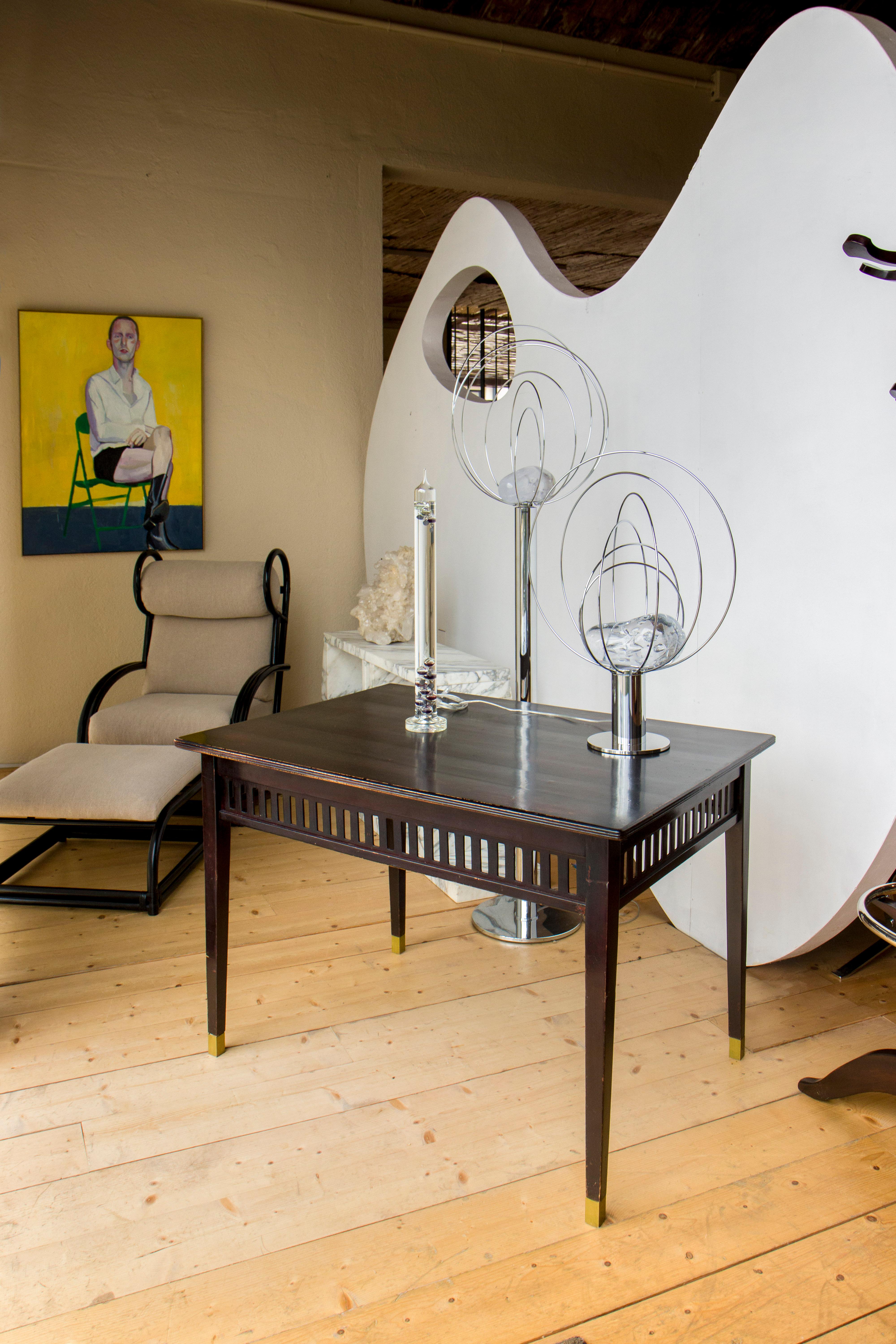 Bois Table centrale Rudolf Lorenz pour Lorenz Mobel, vers 1920, Autriche en vente