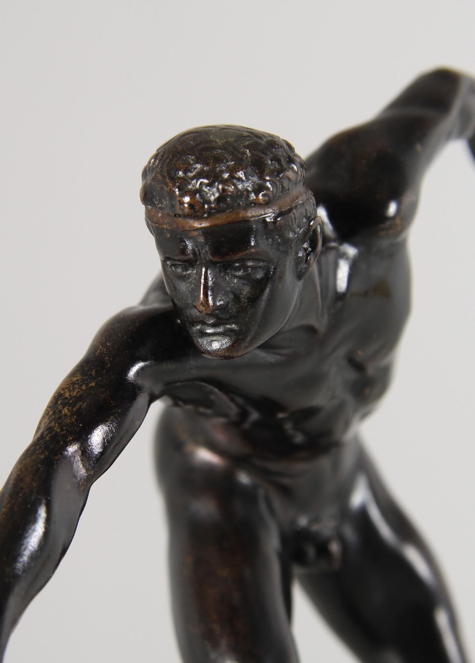Bronzo Rudolf Marcus - Lo spadaccino, bronzo, Germania (Berlino), 1910 circa in vendita