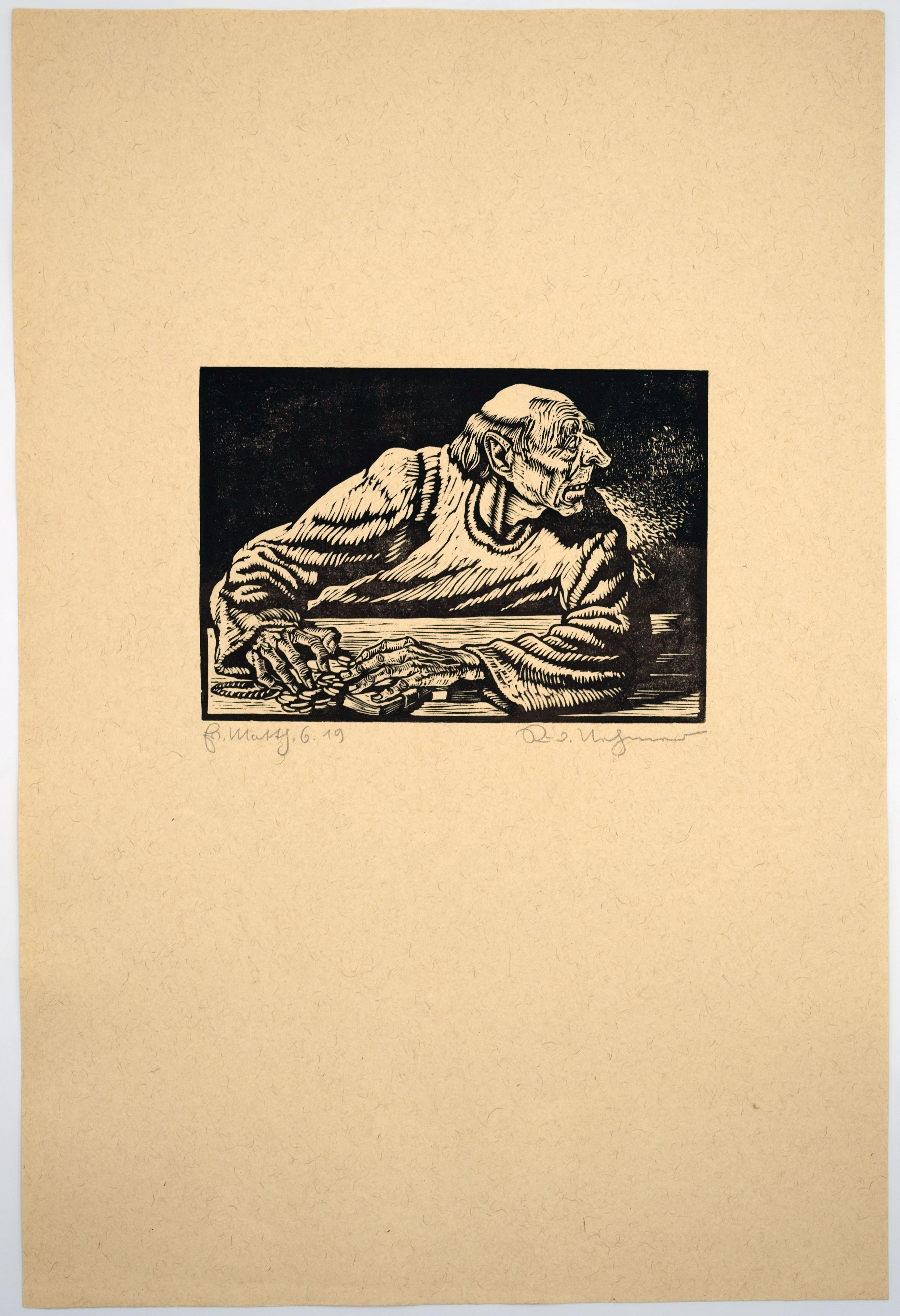 Avidità / - La povertà della ricchezza - Print Realismo di Rudolf Nehmer