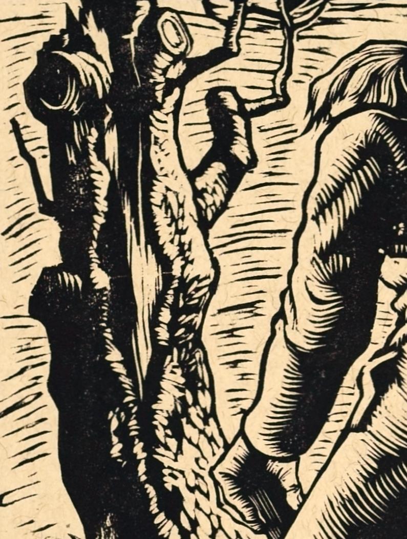 Der fruchtlose Baum / - Das Ende der grotesken Ära - – Print von Rudolf Nehmer