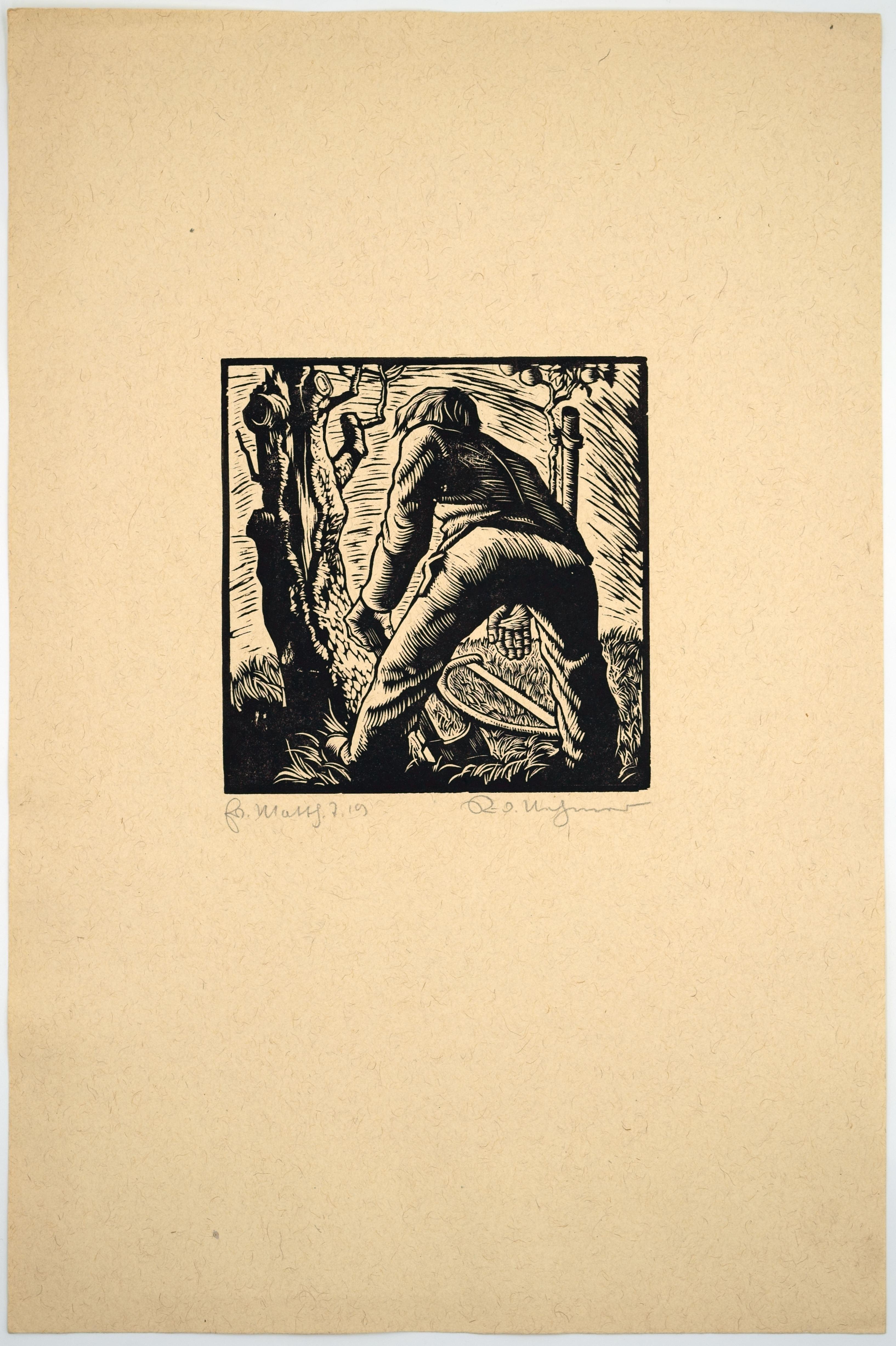 Der fruchtlose Baum / - Das Ende der grotesken Ära - (Realismus), Print, von Rudolf Nehmer