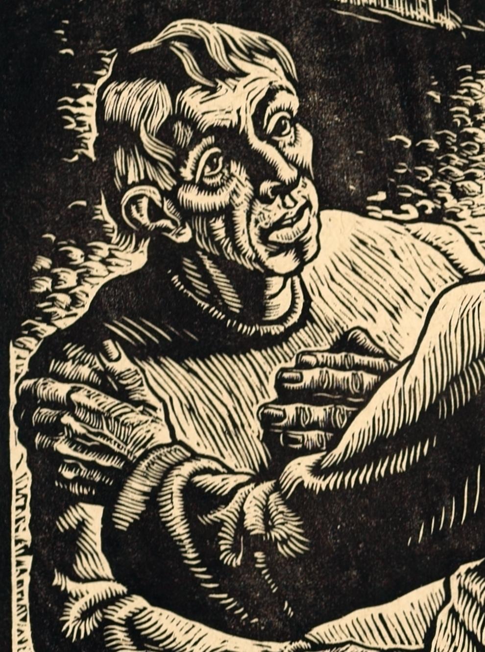 The Reconciliation / - Togetherness - - Print by Rudolf Nehmer