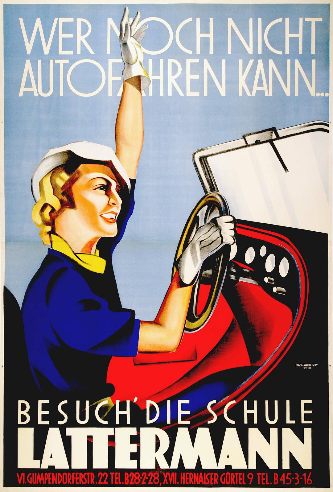 Latterman Cartel Vintage Original c1936 por Rudolf Raudnitzky