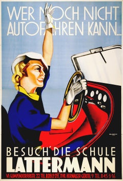 Latterman, Original-Vintage-Poster, um 1936, von Rudolf Raudnitzky