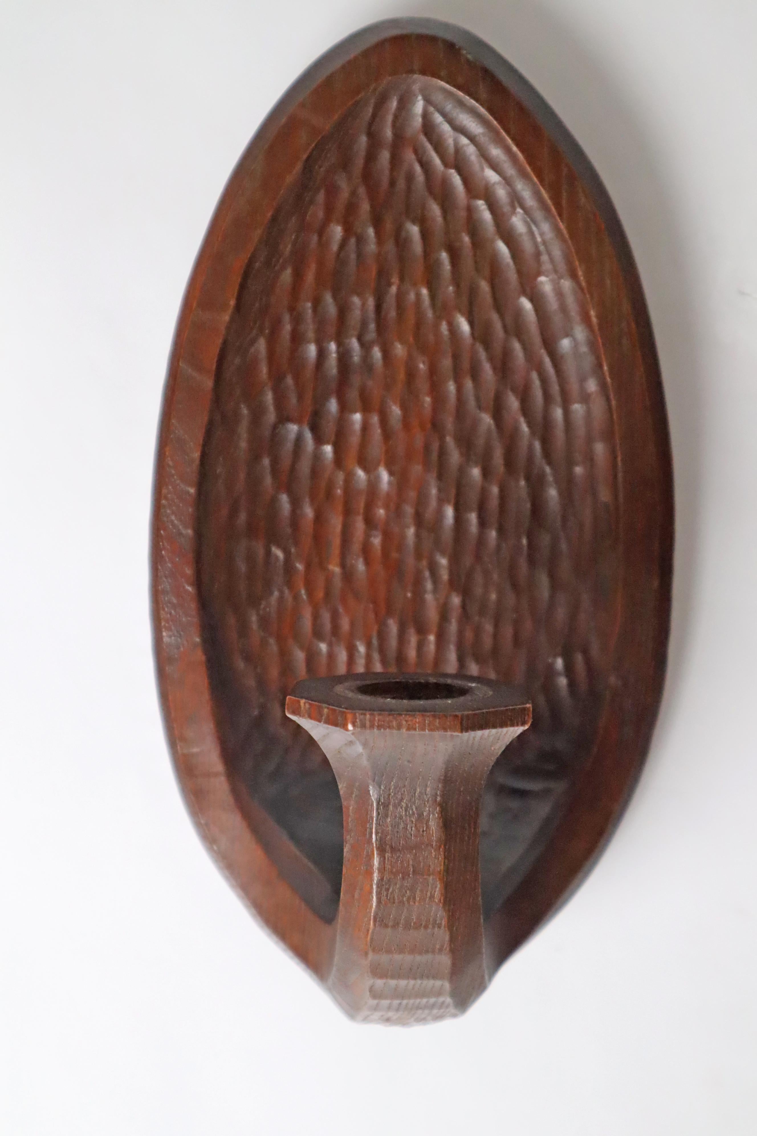 Rudolf Steiner Dornach, handgeschnitztes Paar Wandkerzenhalter, Schweiz 1920er Jahre im Angebot 4