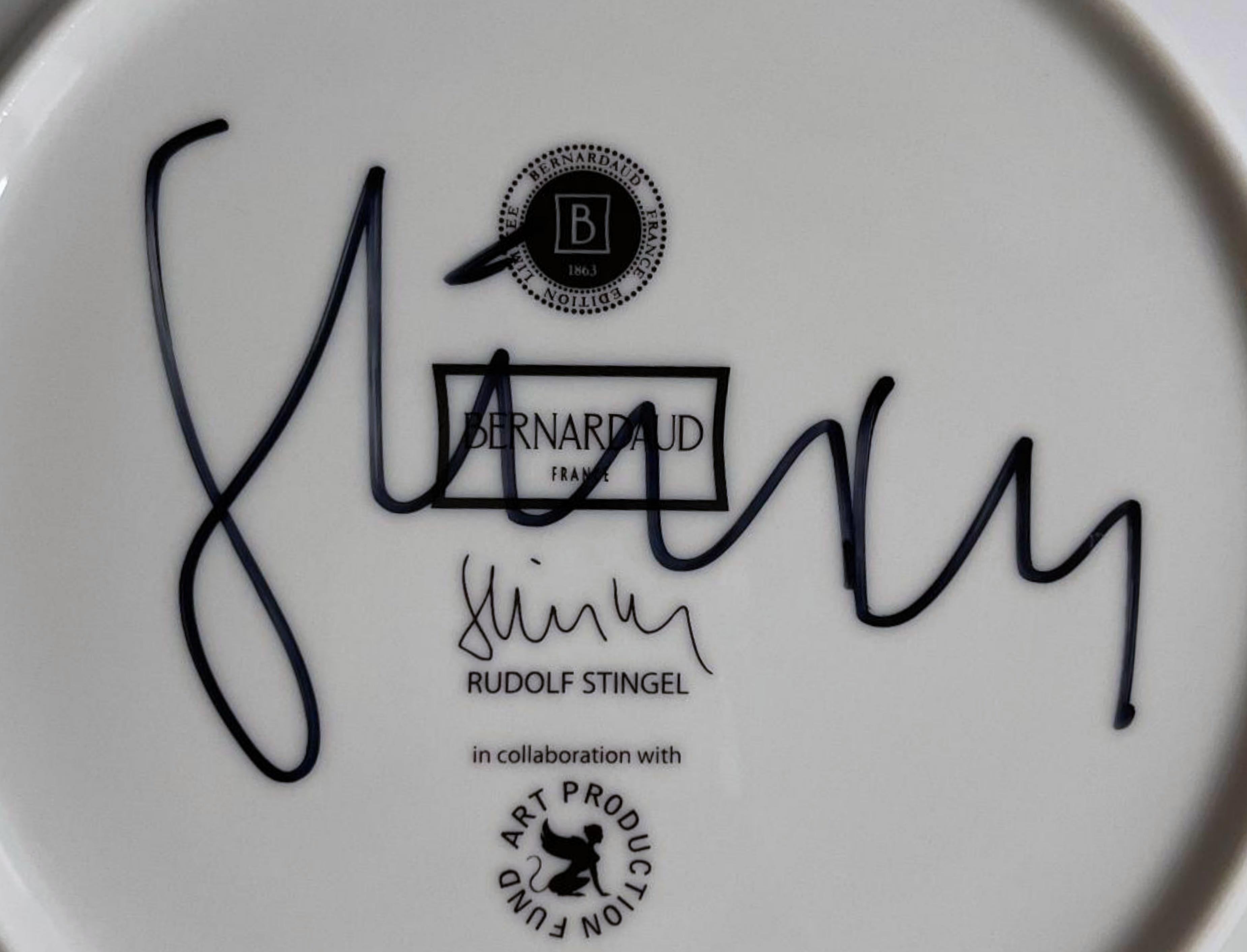 Ed. limitada Plato de porcelana Art Production Fund (Firmado a mano por Rudolf Stingel) en venta 1