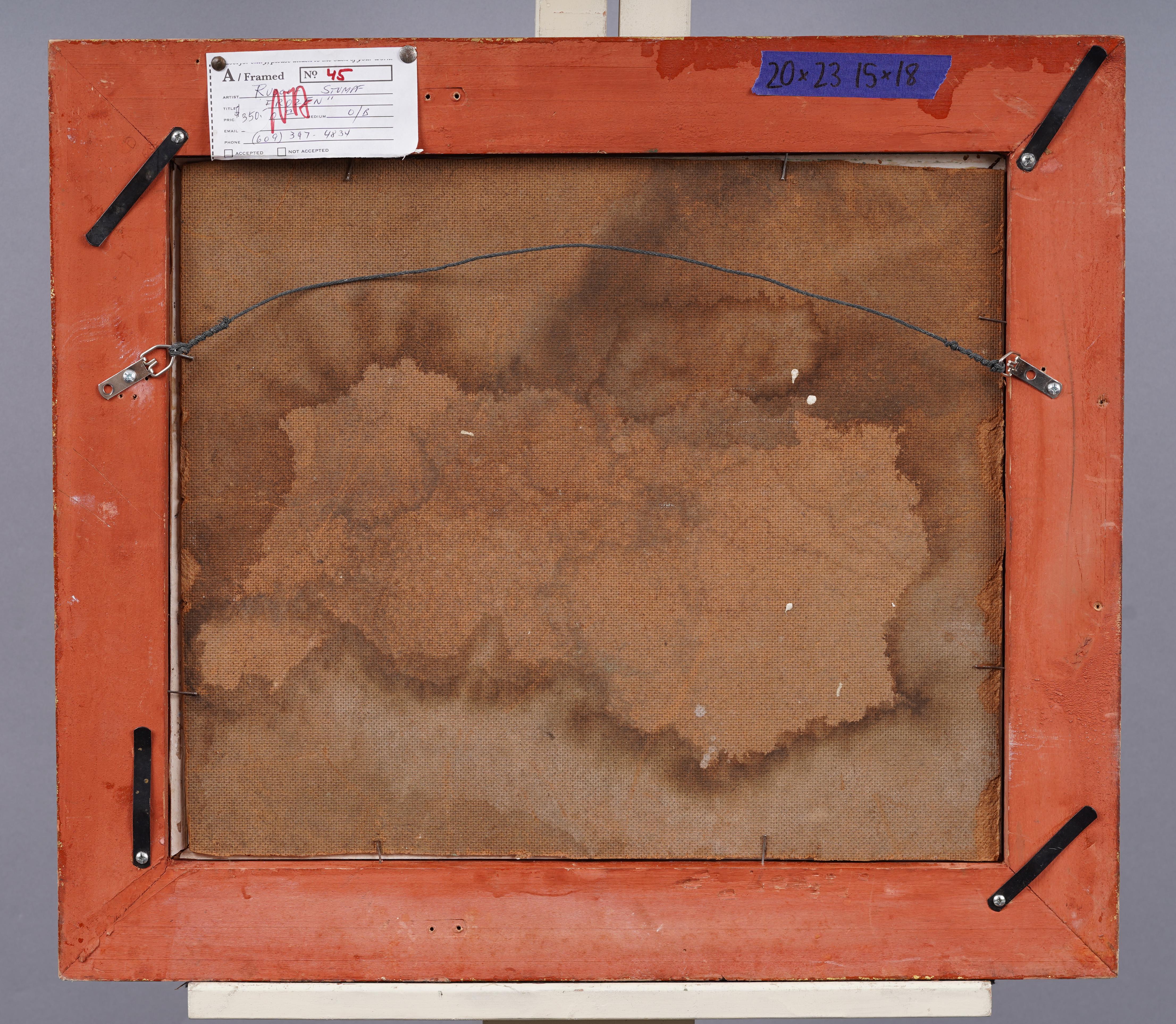 Antiguo cuadro al óleo impresionista americano Vista invernal del río Delaware enmarcado en venta 2