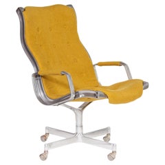 Rudolf Szedleczky Design Swivel Chair in Yellow, ca. 1970s