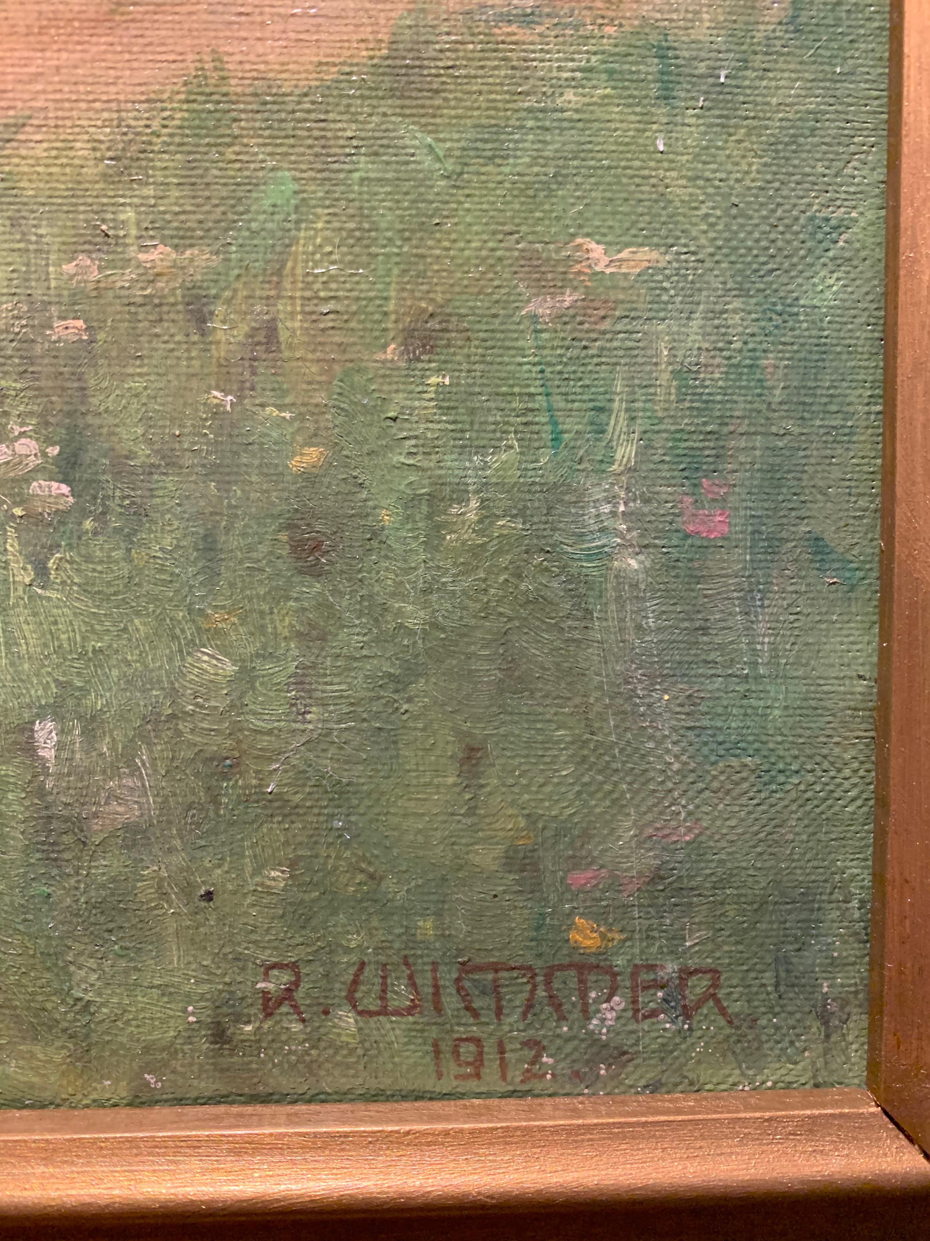 'Bavarian Boy in Landscape' by Rudolf Wimmer, Oil on Canvas For Sale 7