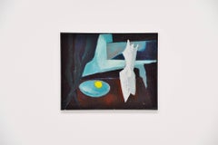 Rudolf Wolf Abstract Modern Painting on Canvas, 1952