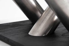 Rudolf Wolf Scultura astratta di tubi Olanda 1975