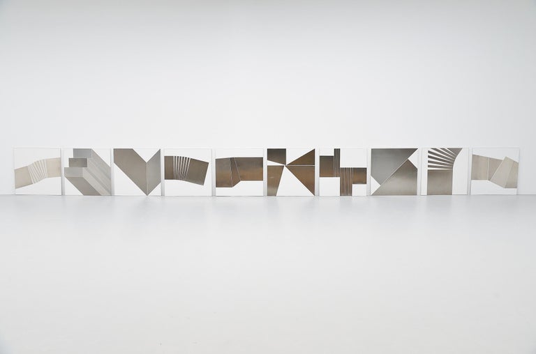Rudolf Wolf Abstract Wall Artwork Triangles 1972 / 4 For Sale at 1stDibs