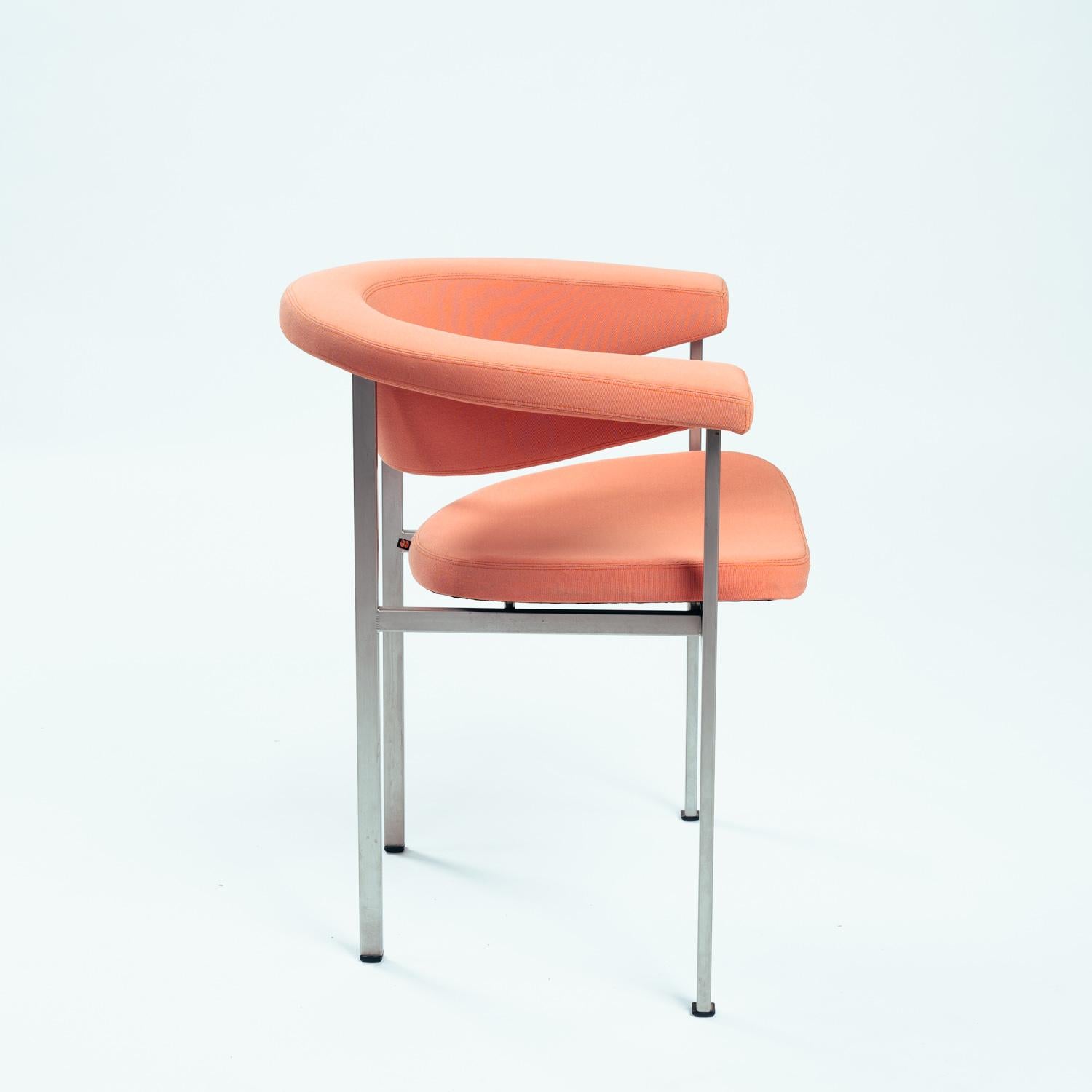 Rudolf Wolf Meander Beta chair, Dutch modernist arm chair, 1960s, set of 4 In Good Condition In Zevenaar, NL