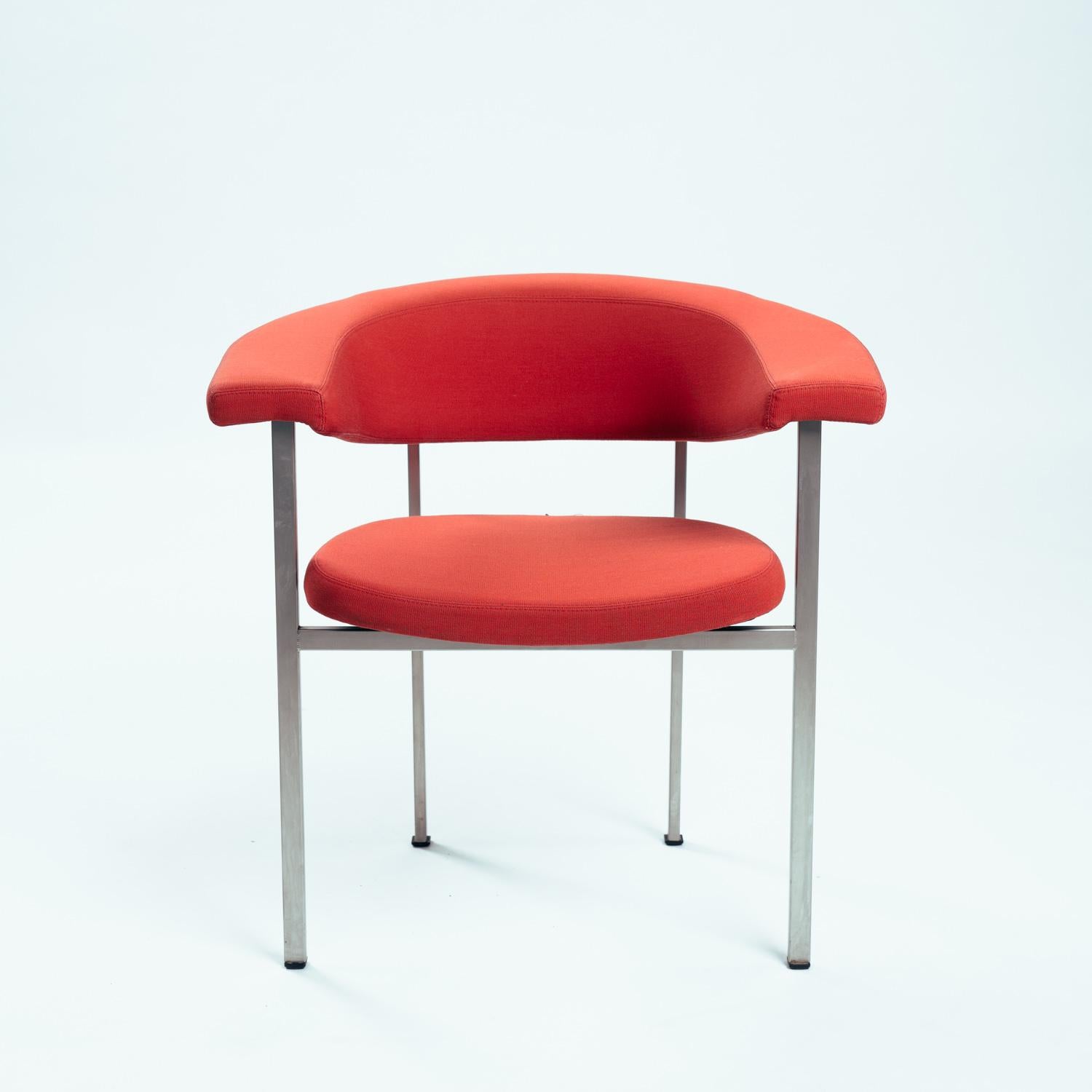 Mid-20th Century Rudolf Wolf Meander Beta chair, Dutch modernist arm chair, 1960s, set of 4
