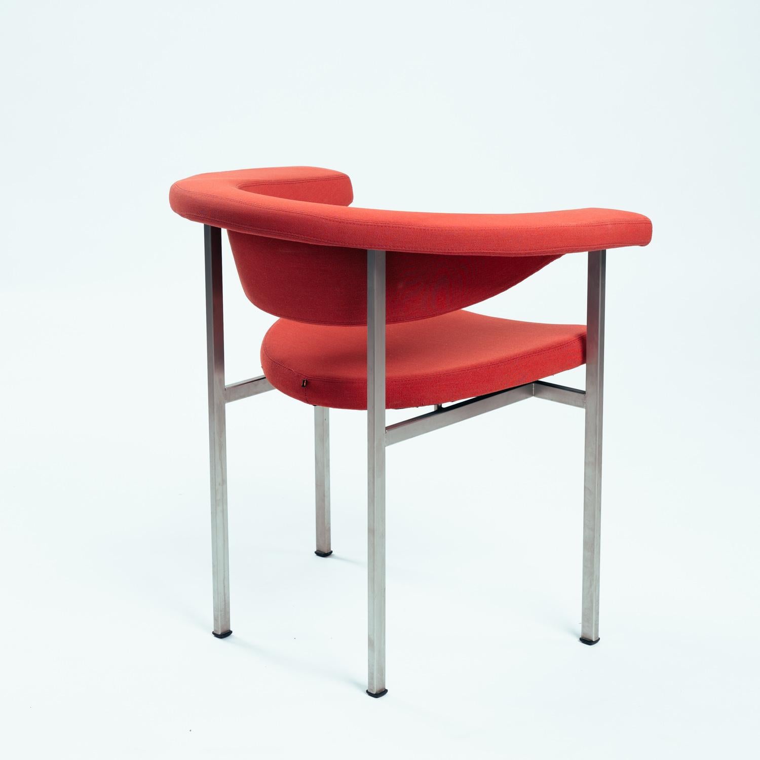 Rudolf Wolf Meander Beta chair, Dutch modernist arm chair, 1960s, set of 4 1