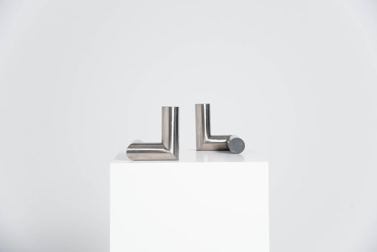 Rudolf Wolf Two Tubes Abstract Sculpture, Holland, 1975 For Sale at 1stDibs