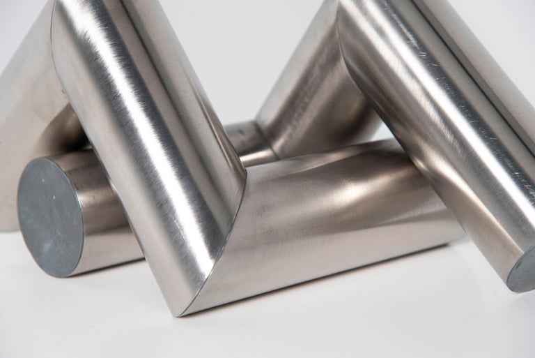 Rudolf Wolf Two Tubes Abstract Sculpture, Holland, 1975 For Sale at 1stDibs